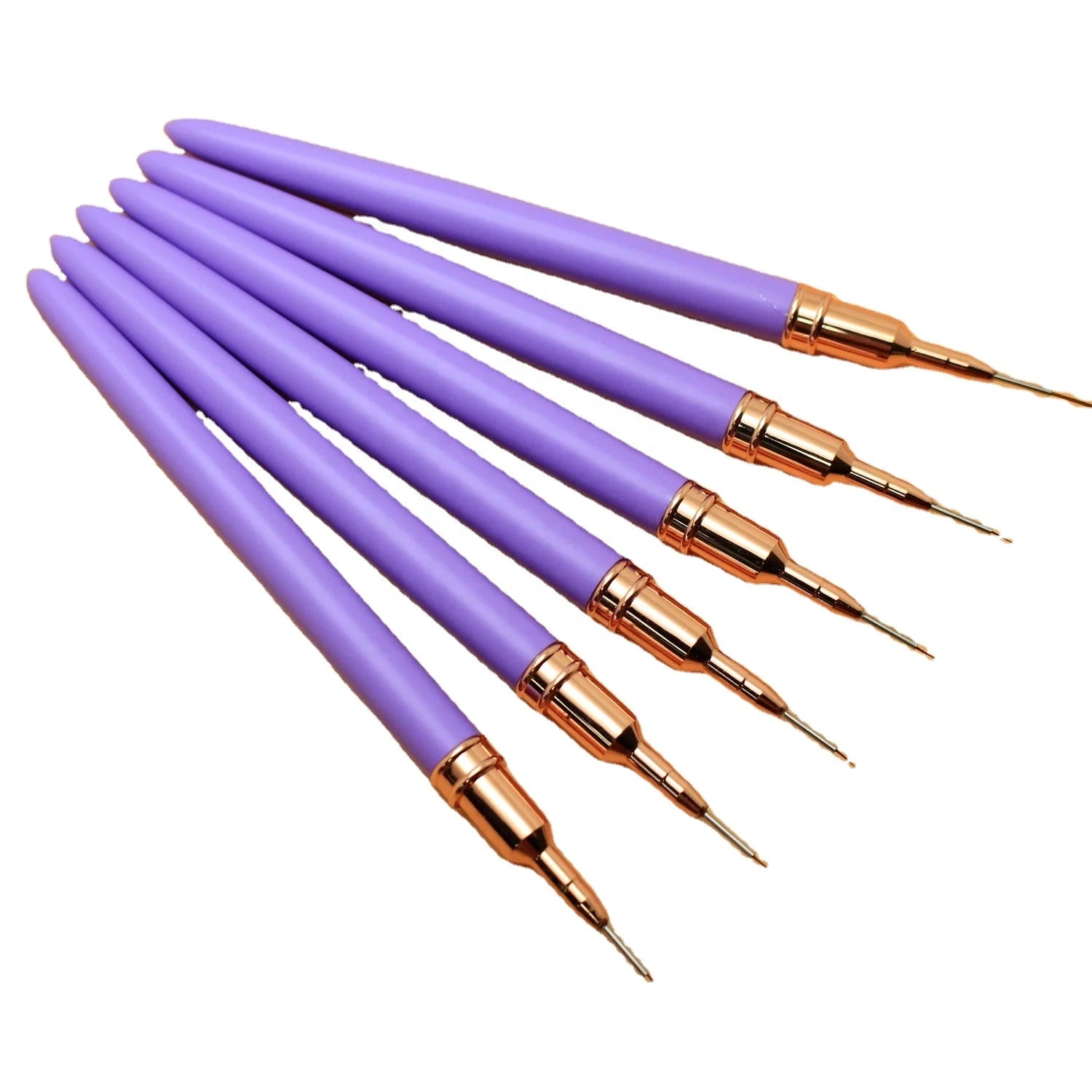 Purple Handle Liner Nail Brush Different Striping Nail Brushes 5mm 7mm 9mm 11mm 13mm 15mm 20mm for Nail Art