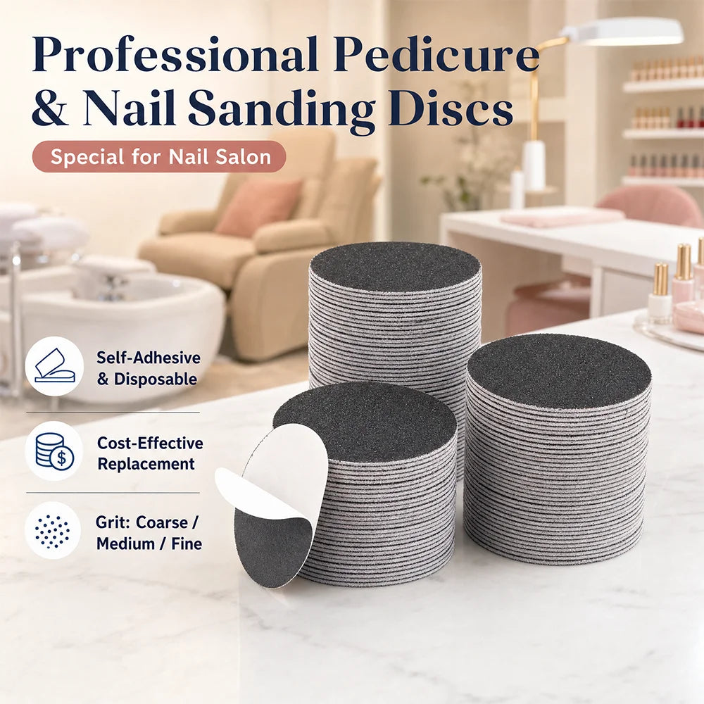 Cost-Effective Replacement Disposable 60pcs/box Feet Care Pedicure Sandpaper Sanding Disc for Remove Dead Skin