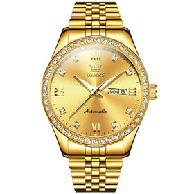 OLEVS 7012 Odm Oem Custom logo Fashion Diamond Watch Luminous Mechanical Watches Luxury Automatic Mechanical Watch for Man