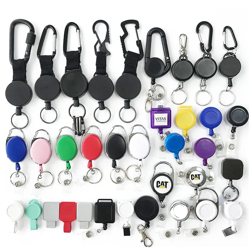 Wholesale Custom Various Shapes Badge Reel Eco-friendly Durable Plastic Retractable Pull Yoyo Personalized ID Card Clip Holder