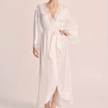 8282 Solid Lace on Sleeve Robe Bridal Customized logo Bridesmaid Robes Set