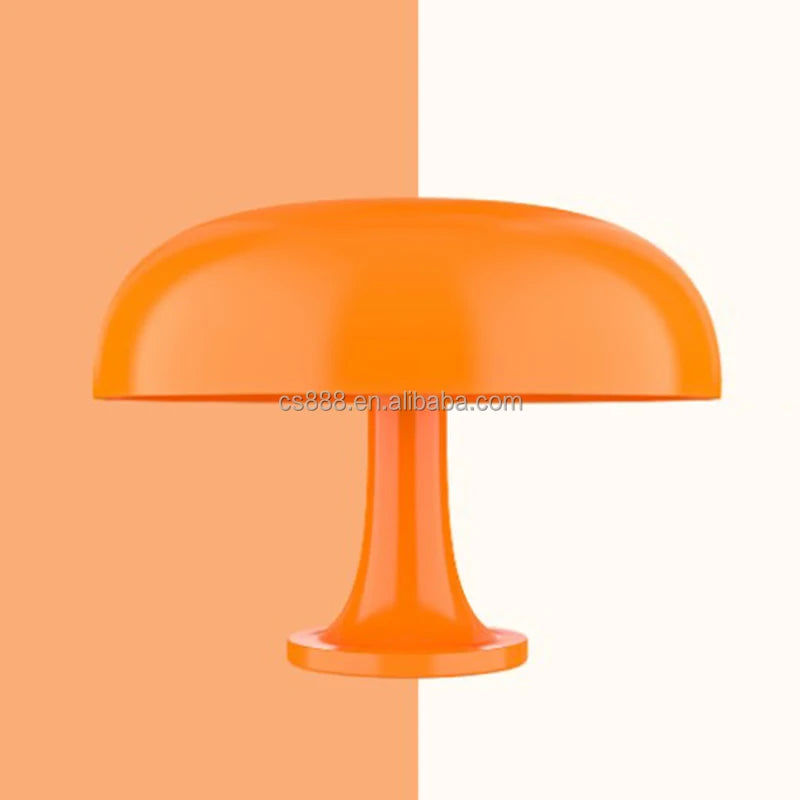 Chuse Hot Sell Acrylic High Light Orange Mushroom Lamp Colorful Night Table Lamp