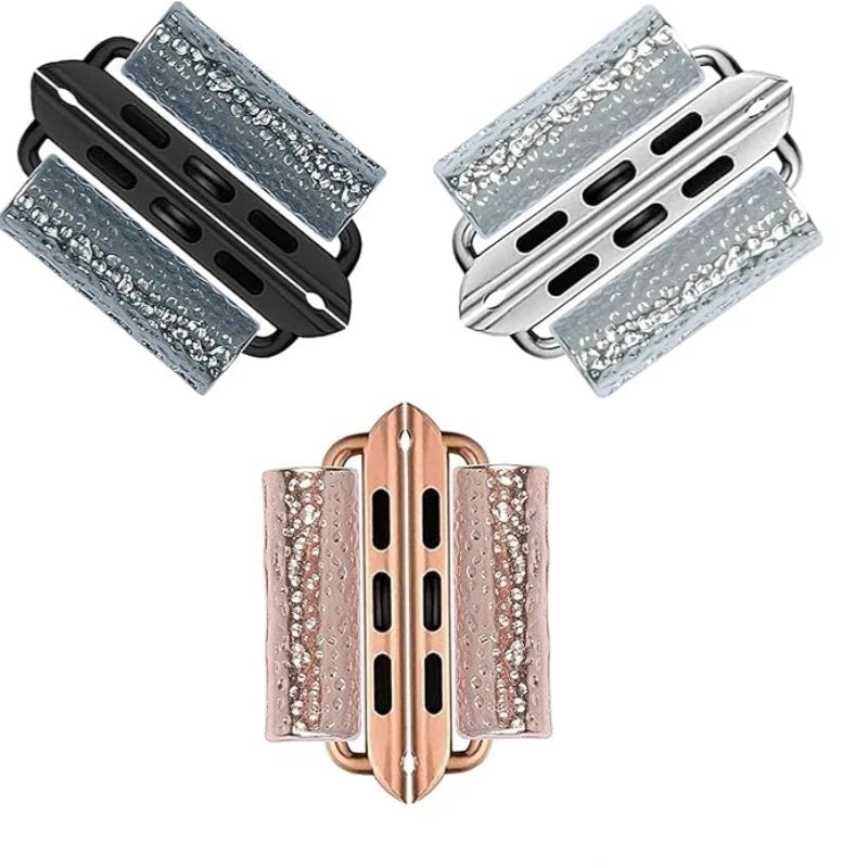 14mm 20mm 22mm 24mm DIY Jewelry Watch Strap Adapter for Apple Watch Series 3/4/5/6/7/8/9/10/11/Ultra Beaded Band Connectors Kit