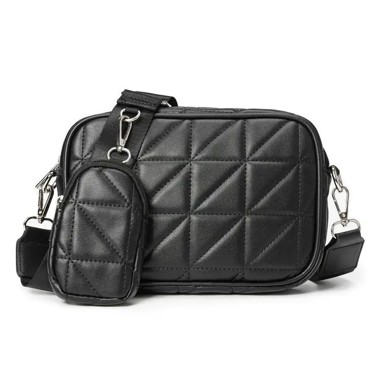 Small Square PU Leather Sport Chest Sling Crossbody Travel Shoulder Messenger Bag Fashionable Mobile Phone Accessory for Men