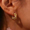 Ilona Fashionable Stainless Steel Stud Earrings Good Sales of Stylish Hoop Jewelry for Party Popular Overseas Markets