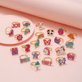 Children's Day Gifts Fashion Adjustable No Rotatable Rings Cute Design Panda Dinosaur Owl Ice Cream Children Rings