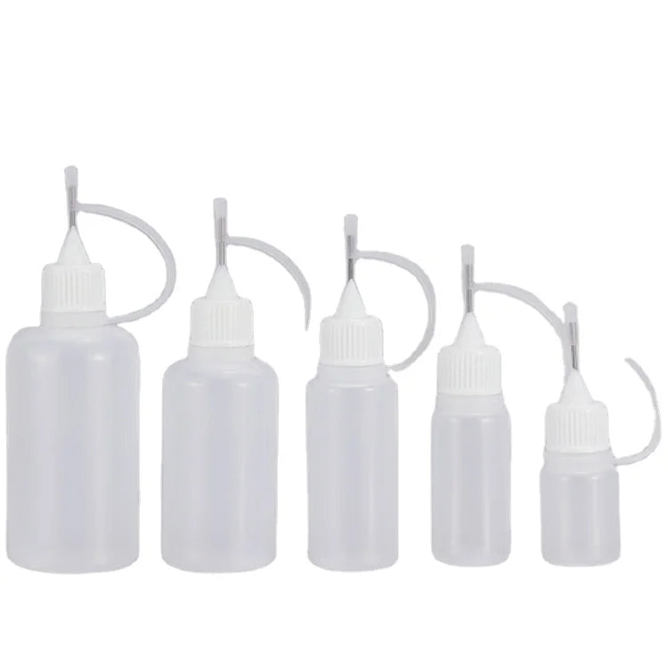 In Stock 10ml 15ml 30ml PE Empty Soft Plastic Dropper Bottles With Metal Needle Colorful Cap
