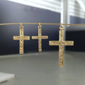 Fashion 14k Gold Filled Carved Cross Pendant for Jewelry Necklace Making