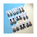 Factory Unique Design Geometric Dangle Earrings Wholesale Irregular U Shape Drop Polymer Clay Earrings for Women