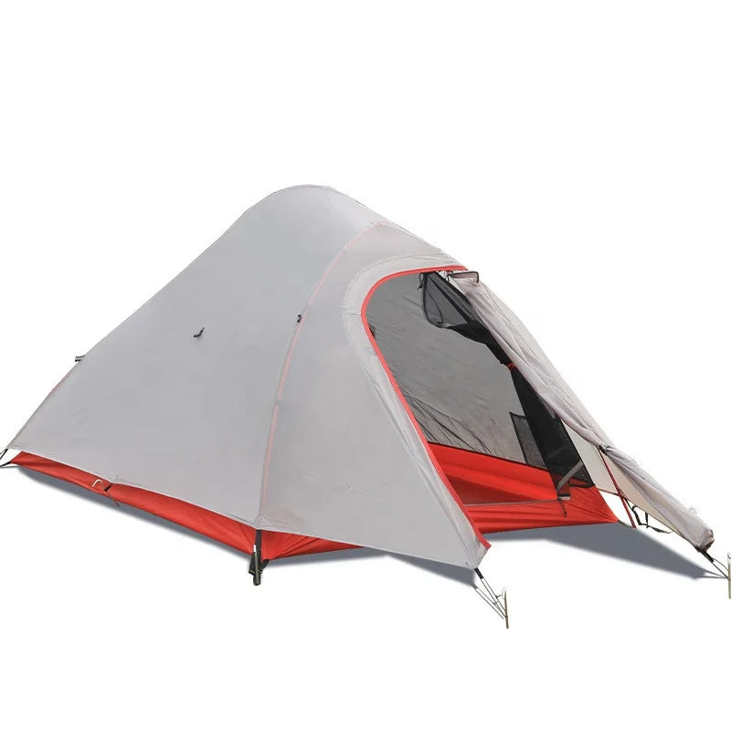 2-Person Lightweight Nylon Camping Tent Waterproof Double Layers for Summer Hiking on Sale!