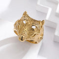 Animal Male Ring Wolf Punk Hip Hop Trend Male Boy Jewelry Creative Gift Wholesale Stainless Steel Jewelry