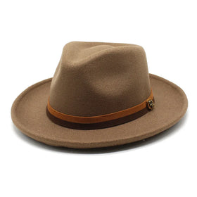 Wholesale Hot Sale High Quality Men's Fedora Hats Faux Woolen Style