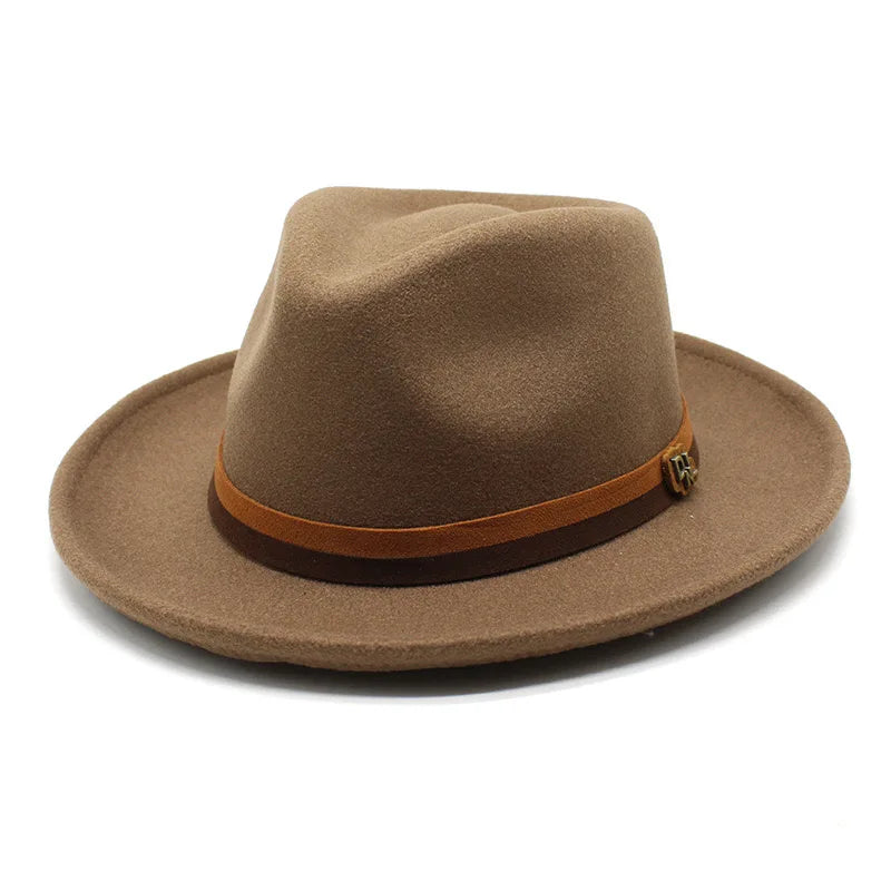 Wholesale Hot Sale High Quality Men's Fedora Hats Faux Woolen Style