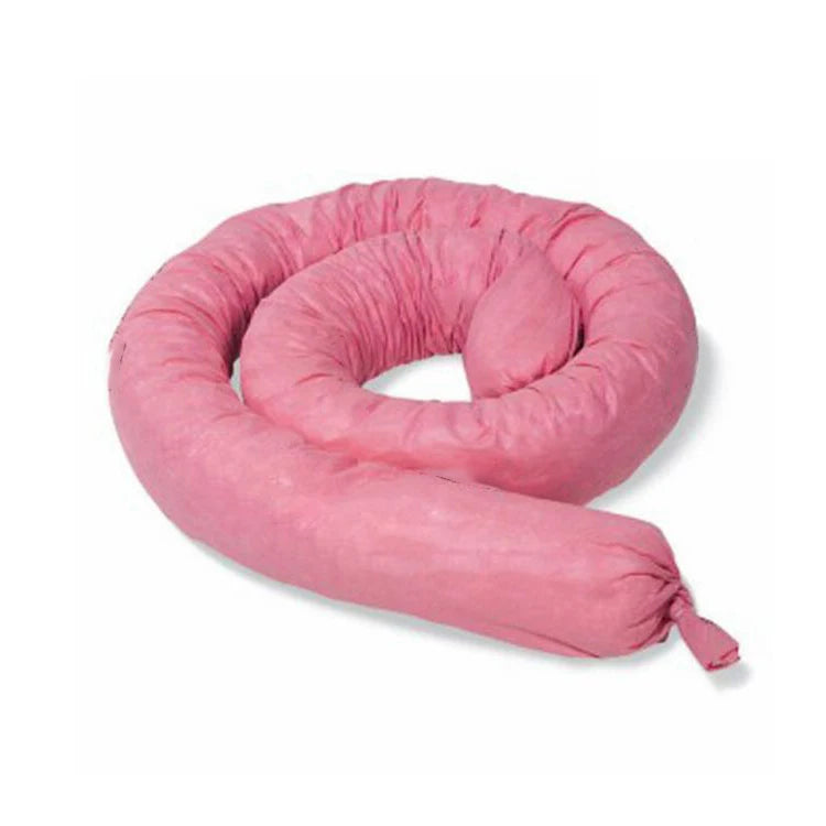 Oilspillpro CHA-B10030 Hot Sale 3M Pink Hazmat Absorb Sock Economy Chemical Absorbent Boom for Spill Pollution Environmental