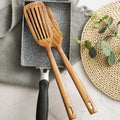 Wholesale Kitchenware Set Ceramic and Bamboo Utensils Non-Stick Wooden Spatula Shovel Hand Design Tableware Cookware Tools