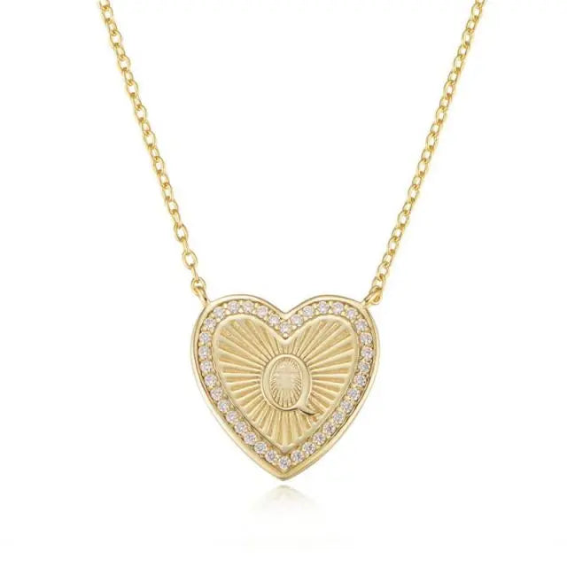 925 Sterling Silver Gold Plated English Initial A-z Letters Charm Alphabet Pendant Necklaces for Women Girls