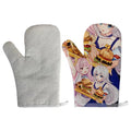 New Sublimation Kitchen Mitts Cotton Linen Cooking Microwave Heat Insulation Anti Scalding Sublimation Oven Mitt Gift for Mom
