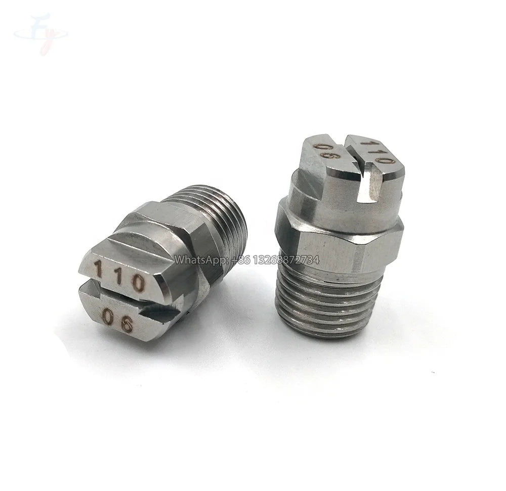 FY 1/4" Hvv Stainless Steel Vee air Jet Flat Fan Spray Nozzle Hvv 11001 304ss Fan Spray Nozzle Fan Jet Nozzle