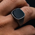 Fashion  Silver Hip Hop Men Women Couple Stainless Steel Resin Epoxy Rings Wedding Rings Engagement Anel Punk Jewelry