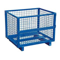 High Capacity Steel Wire Basket Pallet Cage Lockable Warehouse Storage Wheels Wire Mesh Containers for Fencing Trellis Gates