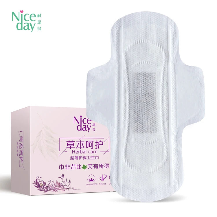 Super Period Pad Organic Cotton Healthy Herbal Menstrual Pads for Women Breathable Day Use for Men