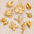 Fashion Stainless Steel Necklace Pendant Heart Butterfly Non-Fading Pearl Handmade 18K Gold Jewelry DIY Charms