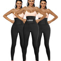 Wholesale Ladies Yoga Pants with 3-in-1 Body Shaper Breathable Butt Lift Flat Belly Sheath Shapewear Waist Trainer Hooks