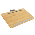 Portable 15.6 17 Inch Laptop Lap Desk with Cushion Bamboo Computer Table Laptop Pad Phone Holder for Study Working