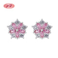 2023 Fashion Colorful Trend Micro Inlay Aaa Cubic Zirconia 925 Jewelry Earrings Sterling Silver Hoop Earrings Women