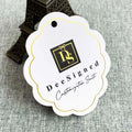 Factory Die Cut Custom Shape Hangtag Printing with String Widely Use Garment Apparel Sock Golden Foiling Paper hang Tags
