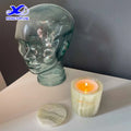 Best Selling Green Onyx Candle Jar With Lid and Gift Box Decorative Marble Candle Jar with Lid and Glass Insert Wholesale