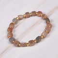 2021 New Arrival Irregular Shape Sun Stone Beads Bracelet Natural Stone Bracelet for Women