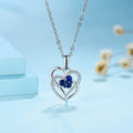 925 Sterling Silver Double Love Pendant Gold Multilayer Diamond Heart Shaped Necklaces Valentine's Day Gift