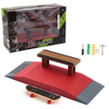 Portable Skateboard Ramp Set Practice Skate Park with Wood and Maple Material for Beginners and Grind Rail