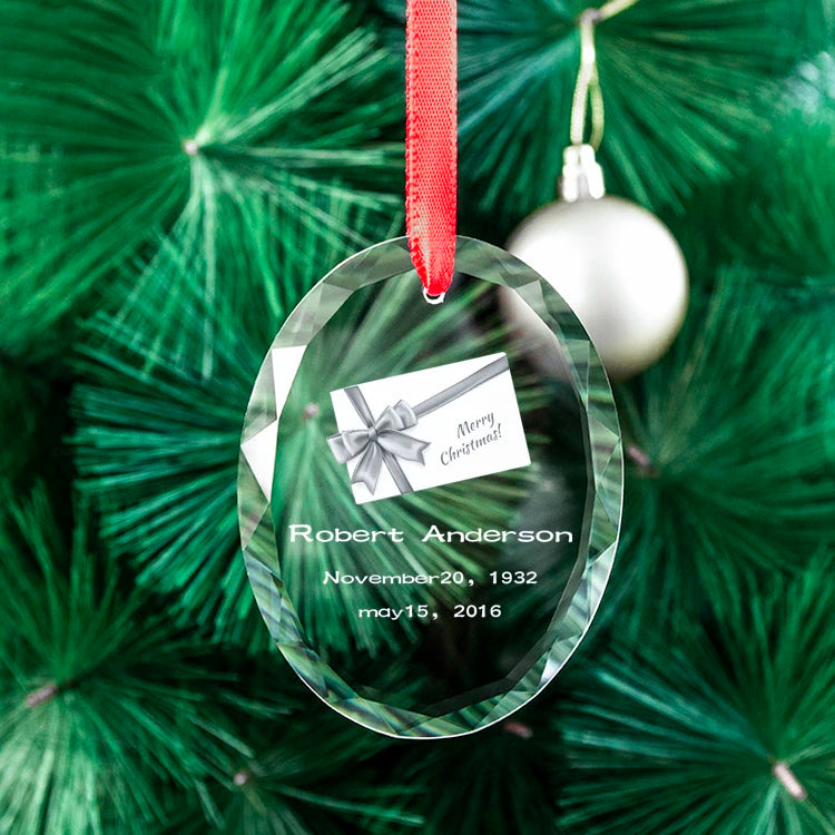 Wholesale K9 Blank Glass Christmas Ornaments Customized Crystal Glass Pendant Custom Christmas Ornaments
