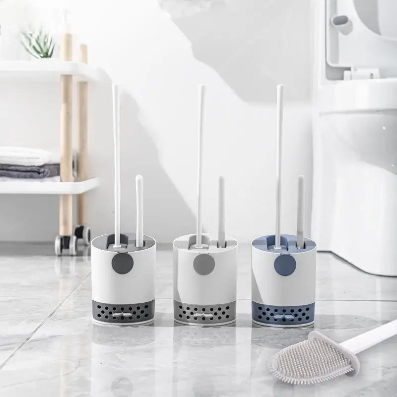 Hot Selling New Style Bathroom Silicone Wall Mounted Toilet Brush Holder Plastic Material