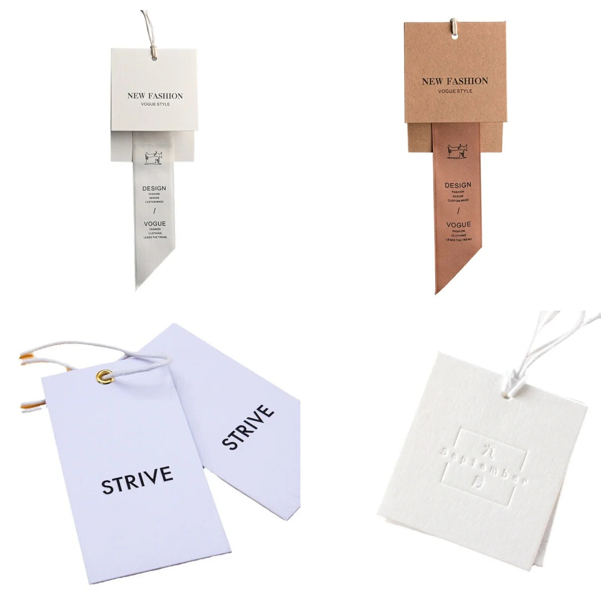 Factory Wholesale Customized Eco-Friendly Shoes Bags Hang Tags Gold Foil UV Embossed Finish Custom Logo Paper Hang Tags Plastic