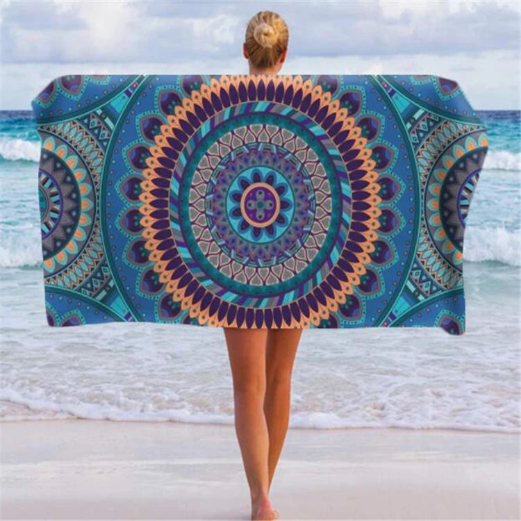Wholesale Customize Quick Dry Sand Free Microfiber  Printing  Swimming Beach Towel