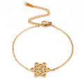 Archangel Metatron Cube 18K Gold Plated Chain Stainless Steel Bracelet Women Fashion Jewelry Bracelets