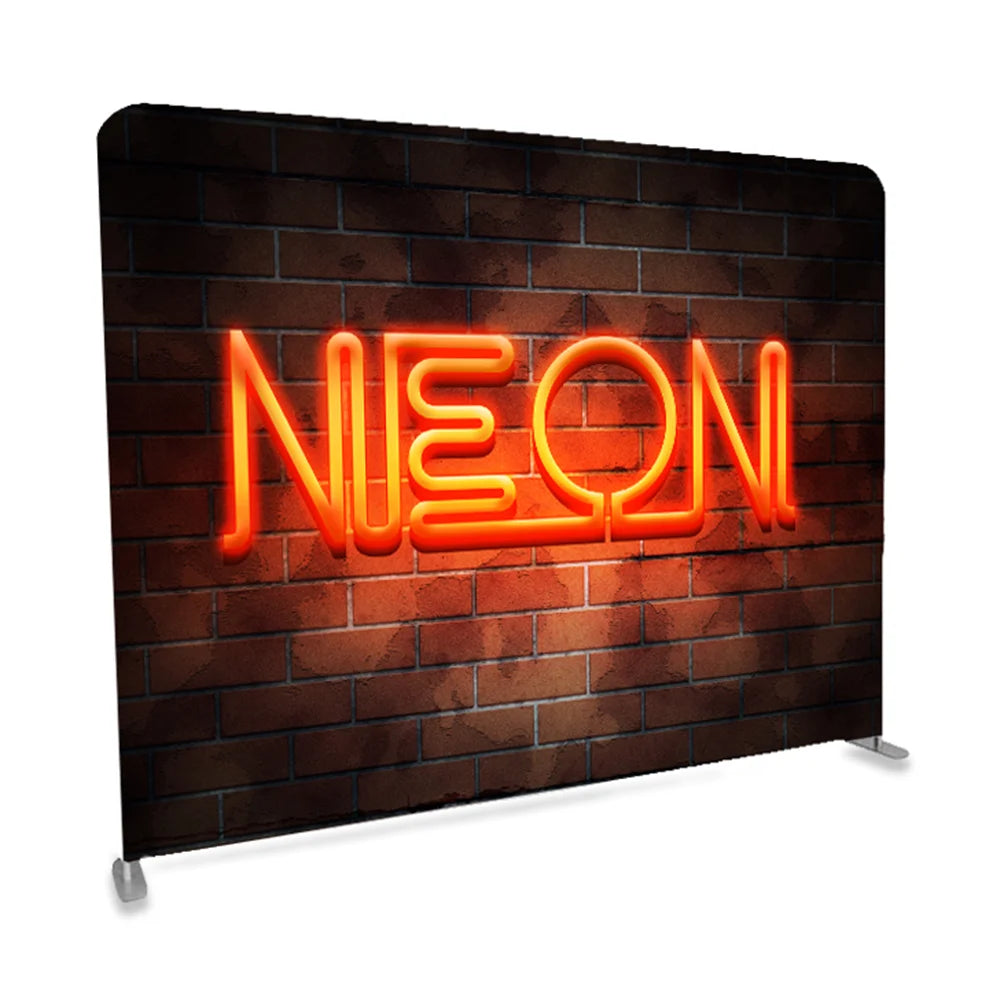 Boutique Lightweight Easy Install Display Racks Fabric Tension Curved Back Wall Advertising Backdrops