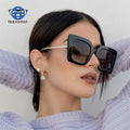Teenyoun 2024 Ladies Diamond Sun Glasses Square Vintage Oversized Diamond One Piece Handmade Oversized Shades Lentes De Sol