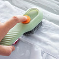 Multifunctional Shoe Brush Automatic Liquid Discharge Smooth Handle OEM Soft-Bristled Laundry Clothing Soap Dispensing Brush