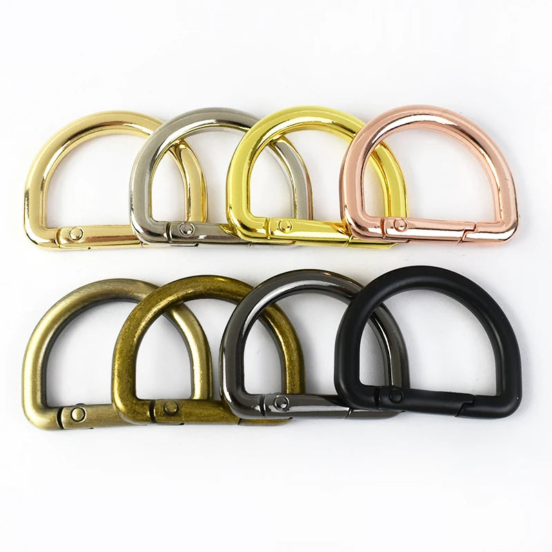 MeeTee XP047 Open Ring Handbag Straps 25*18mm Clasp Snap D Ring Buckles Zinc Alloy Hardware Accessories for Clothing and Luggage
