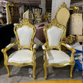 New Arrival Luxury Royal Wedding Events Sofa Gold Throne Chairs for Bride and Groom Used with Armrest MegaBDM