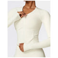 New Autumn and Winter Warm Workout Clothing Gym Yoga Top Wear Manufacturer Zipper Yoga Overcoat Tight Sport Coat