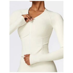 New Autumn and Winter Warm Workout Clothing Gym Yoga Top Wear Manufacturer Zipper Yoga Overcoat Tight Sport Coat