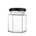 Factory Direct Sale 45ml-730ml  Glass Food Storage Container Hexagon Glass Storage Jar Empty Chili Sauce Jam Can