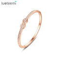 LUOTEEMI Indian Fashion Cubic Zirconia Trendy Designer 2024 Dainty Female Trending Bracelet & Bangle