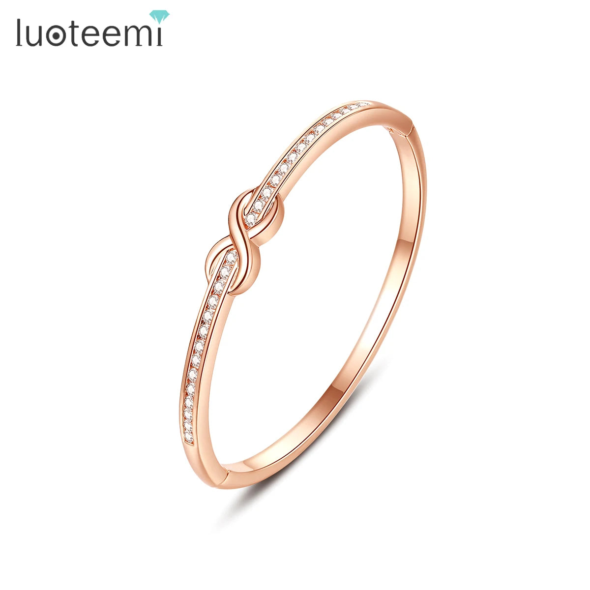 LUOTEEMI Indian Fashion Cubic Zirconia Trendy Designer 2024 Dainty Female Trending Bracelet & Bangle