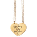 New Stainless Steel You Are My Person Letter Heart Pendant Necklace Fashion Lovers Jewelry Valentine's Day Gift